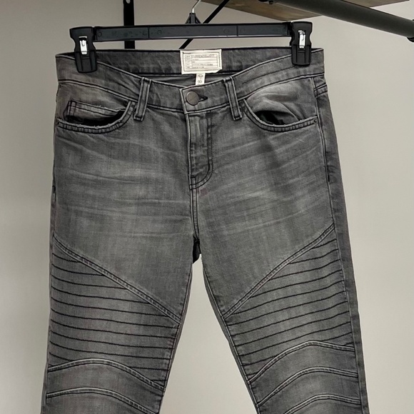 Current/Elliot The Moto Ankle Skinny Jeans in Gutter Grey ~ Size 28 - Picture 2 of 11